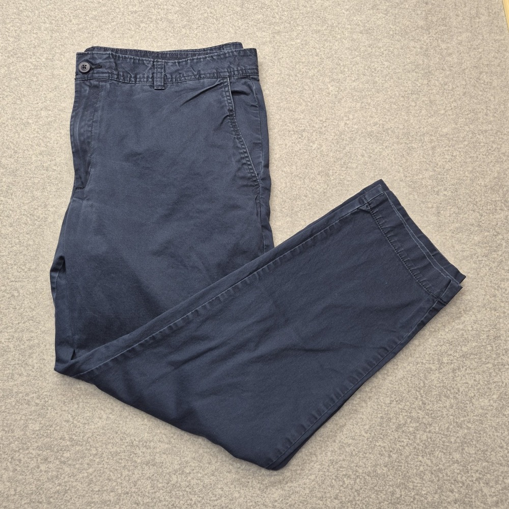 Free Assembly Mens Pants Medium 33x28 Navy Blue Cotton Stretch Drawstring Casual